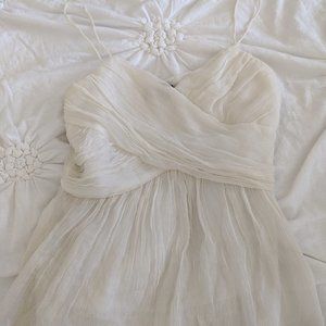 Goregous ivory silk top side zip Spencer Jeremy xs